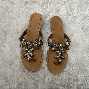 Madeline Stuart size 7 Embellished Brown Sandals